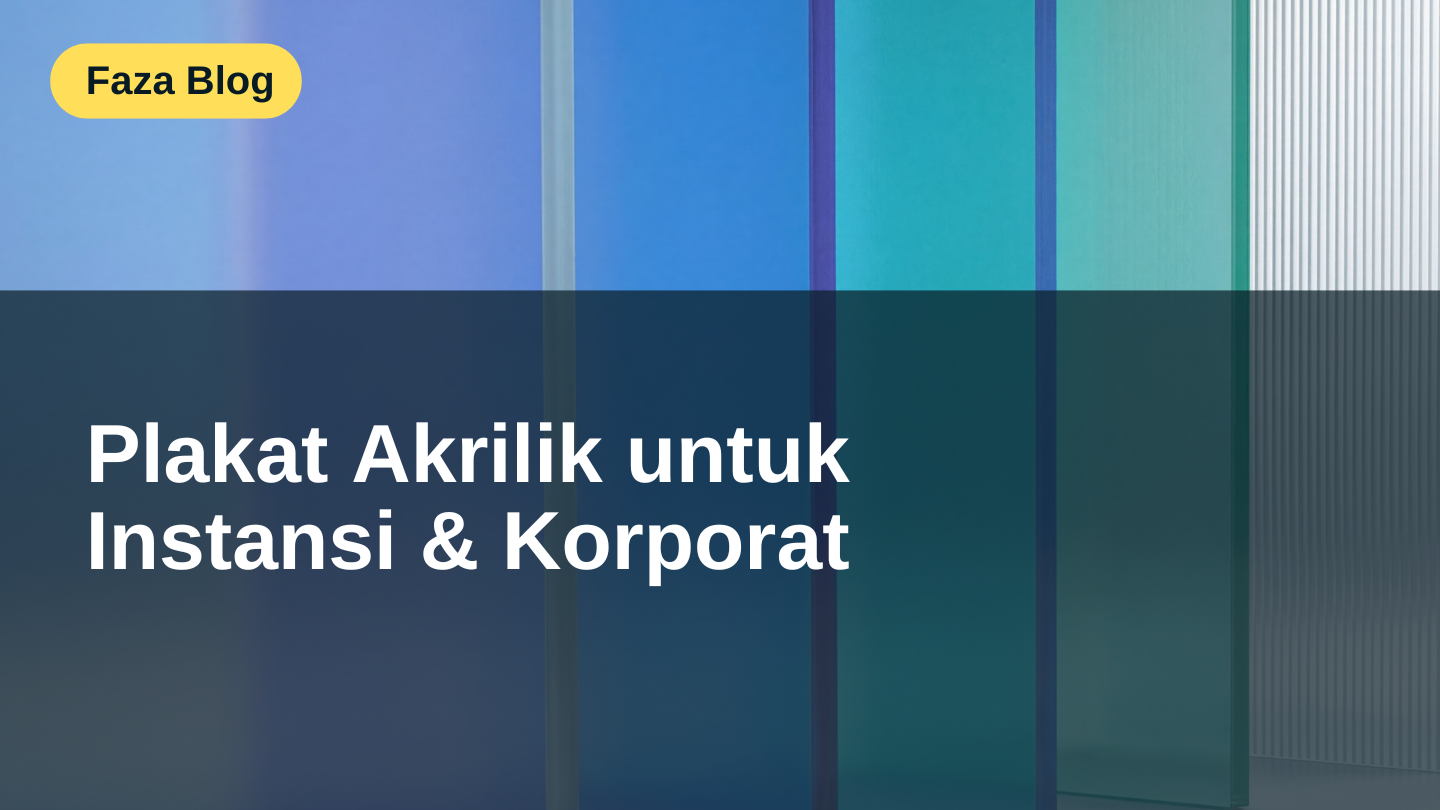 plakat akrilik untuk korporat